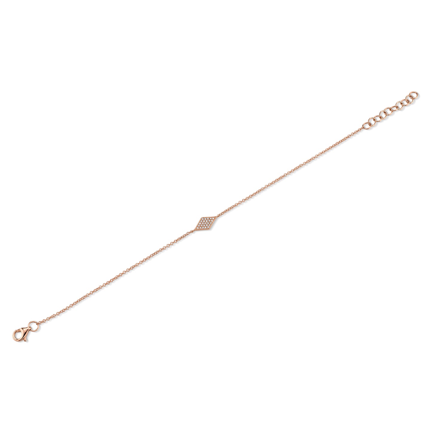 0.06CT Diamond Pave Diamond Shape Bracelet: Sparkling Elegance