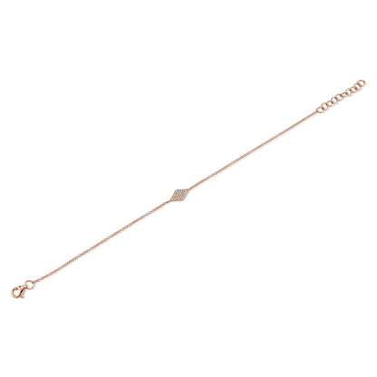 0.06CT Diamond Pave Diamond Shape Bracelet: Sparkling Elegance