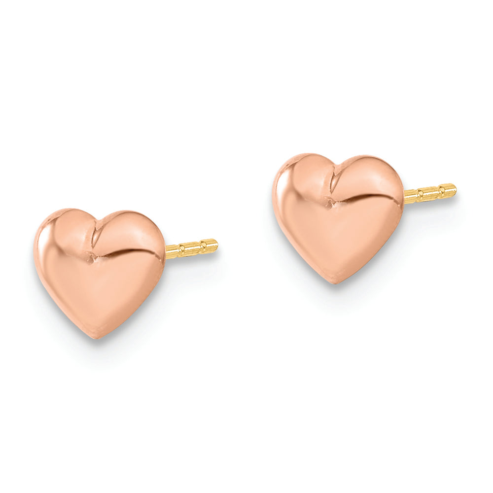 14K Madi K Rose Gold Heart Post Earrings – Sweet & Subtle Shine