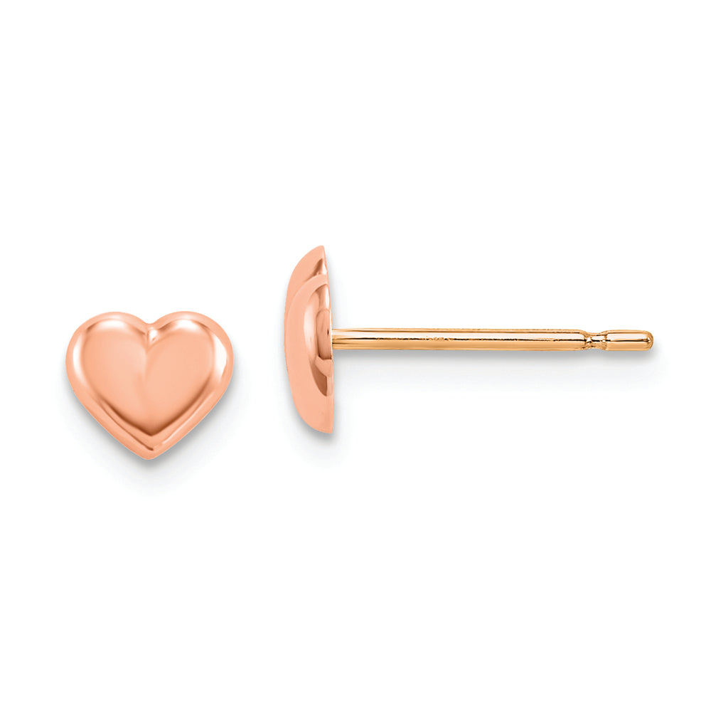 14K Madi K Rose Gold Heart Post Earrings – Sweet & Subtle Shine