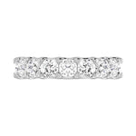 14K White Gold 2 1/4 CT Tw.  Cushion Shape Diamond Three Forth Eternity Band  Picasso Gold & Diamond Jewelry