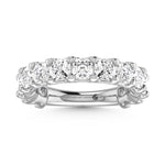 950 Platinum 5 7/8 CT Tw. Cushion Shape Diamond Three Forth Eternity Band  Picasso Gold & Diamond Jewelry