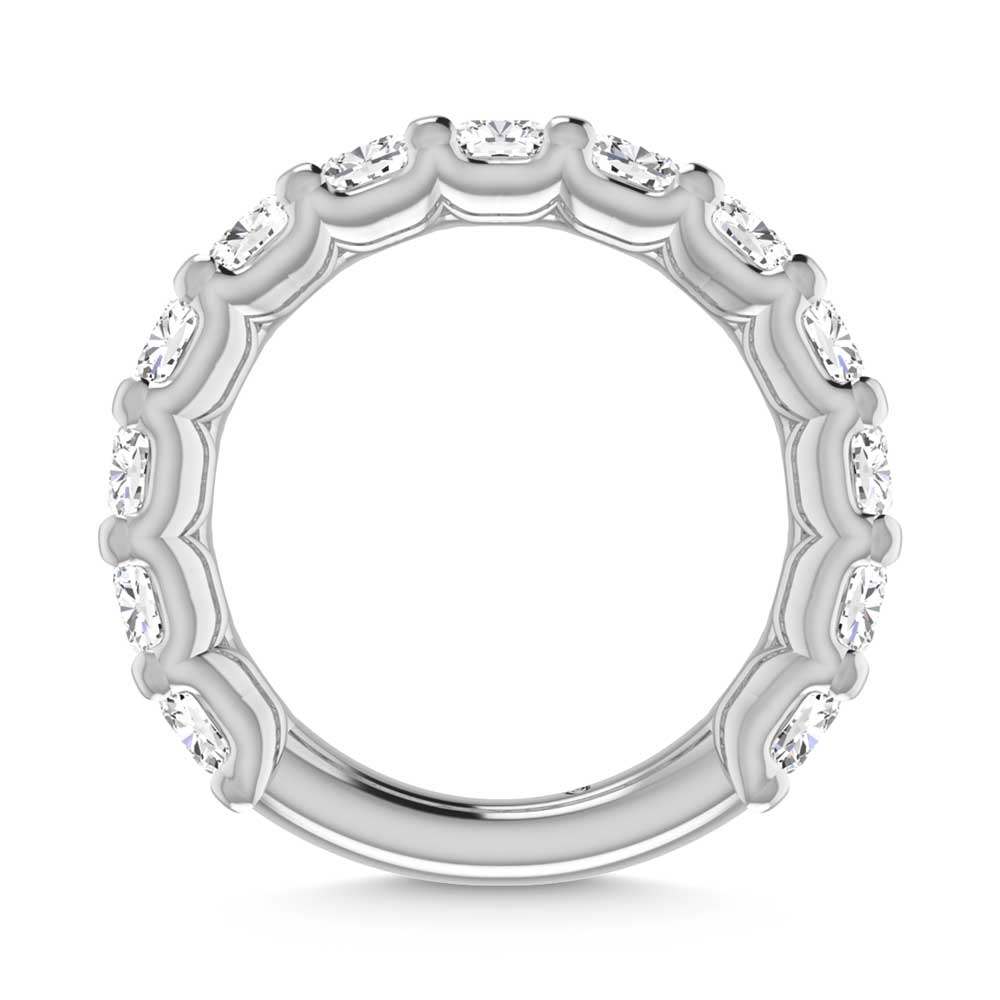 950 Platinum 3 1/4 CT Tw. Cushion Shape Diamond Three Forth Eternity Band  Picasso Gold & Diamond Jewelry