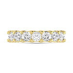 14K Yellow Gold 5 7/8 CT Tw. Cushion Shape Diamond Three Forth Eternity Band  Picasso Gold & Diamond Jewelry