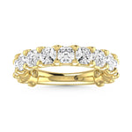 14K Yellow Gold 4 1/6 CT Tw. Cushion Shape Diamond Three Forth Eternity Band  Picasso Gold & Diamond Jewelry
