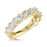 14K Yellow Gold 4 1/6 CT Tw. Cushion Shape Diamond Three Forth Eternity Band  Picasso Gold & Diamond Jewelry