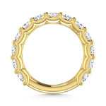 18K Yellow Gold 1 1/2 CT Tw. Cushion Shape Diamond Three Forth Eternity Band  Picasso Gold & Diamond Jewelry