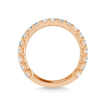 14K Rose Gold  2 7/8 CT Tw.  Emerald Shape Diamond Three Forth Eternity Band  Picasso Gold & Diamond Jewelry