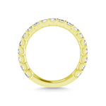 14K Yellow Gold 6 7/8 CT Tw.  Emerald Shape Diamond Three Forth Eternity Band  Picasso Gold & Diamond Jewelry