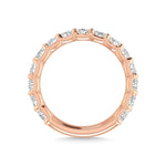14K Rose Gold  3 3/4 CT Tw. Oval Shape Diamond Three Forth Eternity Band  Picasso Gold & Diamond Jewelry