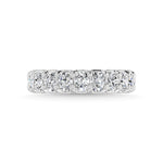 14K White Gold 4 1/6 CT Tw. Oval Shape Diamond Three Forth Eternity Band  Picasso Gold & Diamond Jewelry