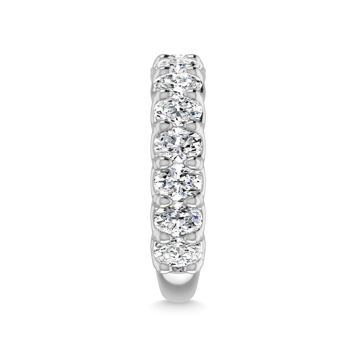 950 Platinum   3 3/4 CT Tw. Oval Shape Diamond Three Forth Eternity Band  Picasso Gold & Diamond Jewelry