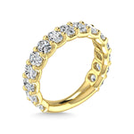 14K Yellow Gold 3 3/4 CT Tw. Oval Shape Diamond Three Forth Eternity Band  Picasso Gold & Diamond Jewelry
