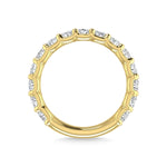 14K Yellow Gold 3 3/4 CT Tw. Oval Shape Diamond Three Forth Eternity Band  Picasso Gold & Diamond Jewelry