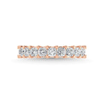 14K Rose Gold  3 3/8 CT Tw. Princess Shape Diamond Three Forth Eternity Band  Picasso Gold & Diamond Jewelry