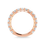 14K Rose Gold  2 1/2 CT Tw. Princess Shape Diamond Three Forth Eternity Band  Picasso Gold & Diamond Jewelry