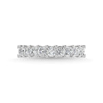 14K White Gold 3 3/8 CT Tw. Princess Shape Diamond Three Forth Eternity Band  Picasso Gold & Diamond Jewelry