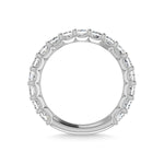 14K White Gold 4 1/4 CT Tw. Princess Shape Diamond Three Forth Eternity Band  Picasso Gold & Diamond Jewelry