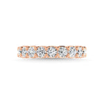 14K Rose Gold  3 1/4 CT Tw. Round Shape Diamond Three Forth Eternity Band  Picasso Gold & Diamond Jewelry