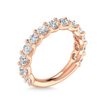 14K Rose Gold  3 5/8 CT Tw. Round Shape Diamond Three Forth Eternity Band  Picasso Gold & Diamond Jewelry
