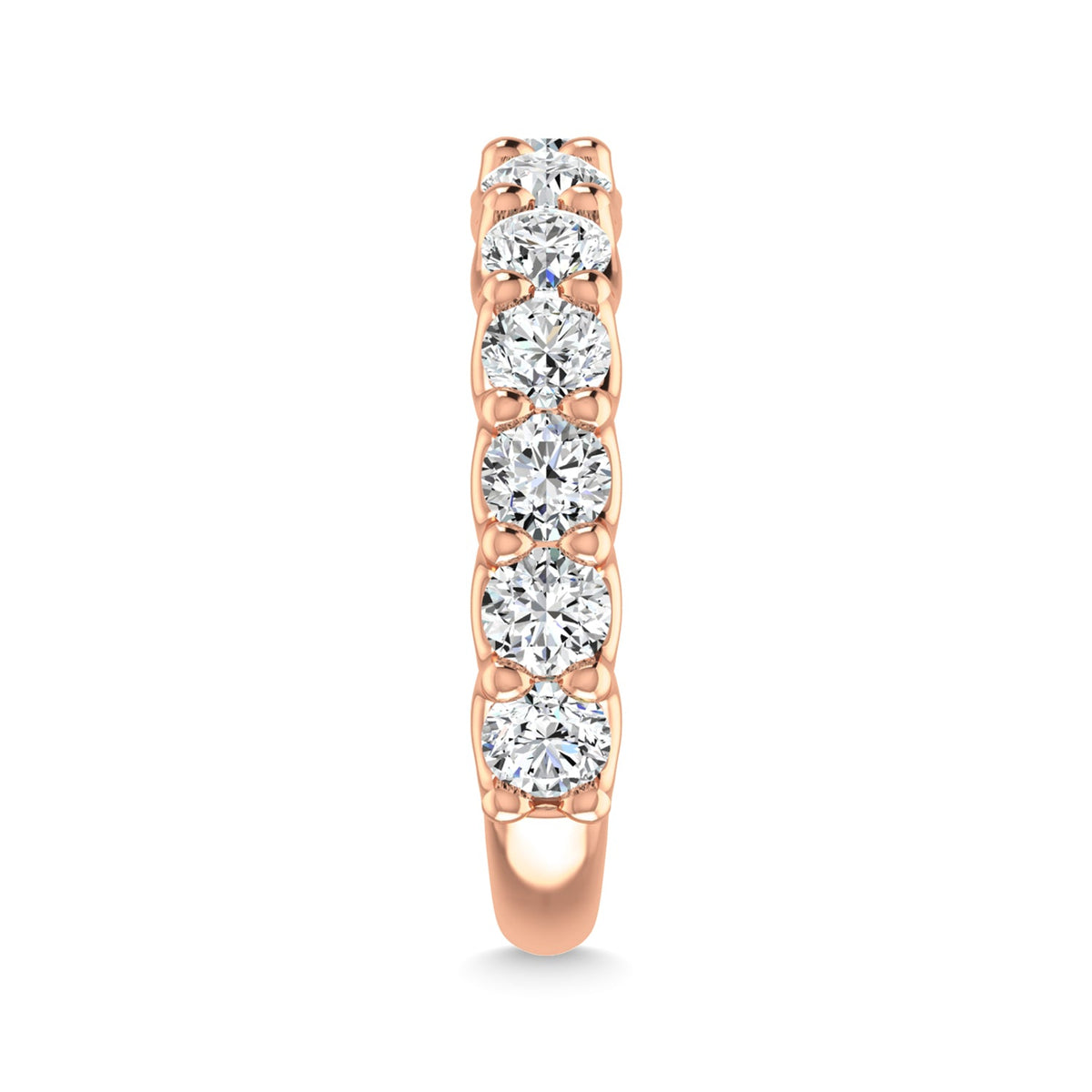 14K Rose Gold  3 5/8 CT Tw. Round Shape Diamond Three Forth Eternity Band  Picasso Gold & Diamond Jewelry
