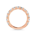 14K Rose Gold  3 5/8 CT Tw. Round Shape Diamond Three Forth Eternity Band  Picasso Gold & Diamond Jewelry