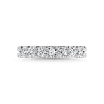 18K White Gold 3 1/4 CT Tw. Round Shape Diamond Three Forth Eternity Band  Picasso Gold & Diamond Jewelry