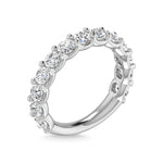 18K White Gold 2 5/8 CT Tw. Round Shape Diamond Three Forth Eternity Band  Picasso Gold & Diamond Jewelry