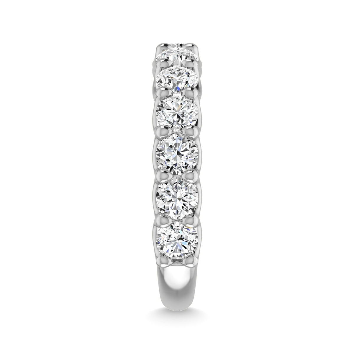 18K White Gold 3 1/4 CT Tw. Round Shape Diamond Three Forth Eternity Band  Picasso Gold & Diamond Jewelry