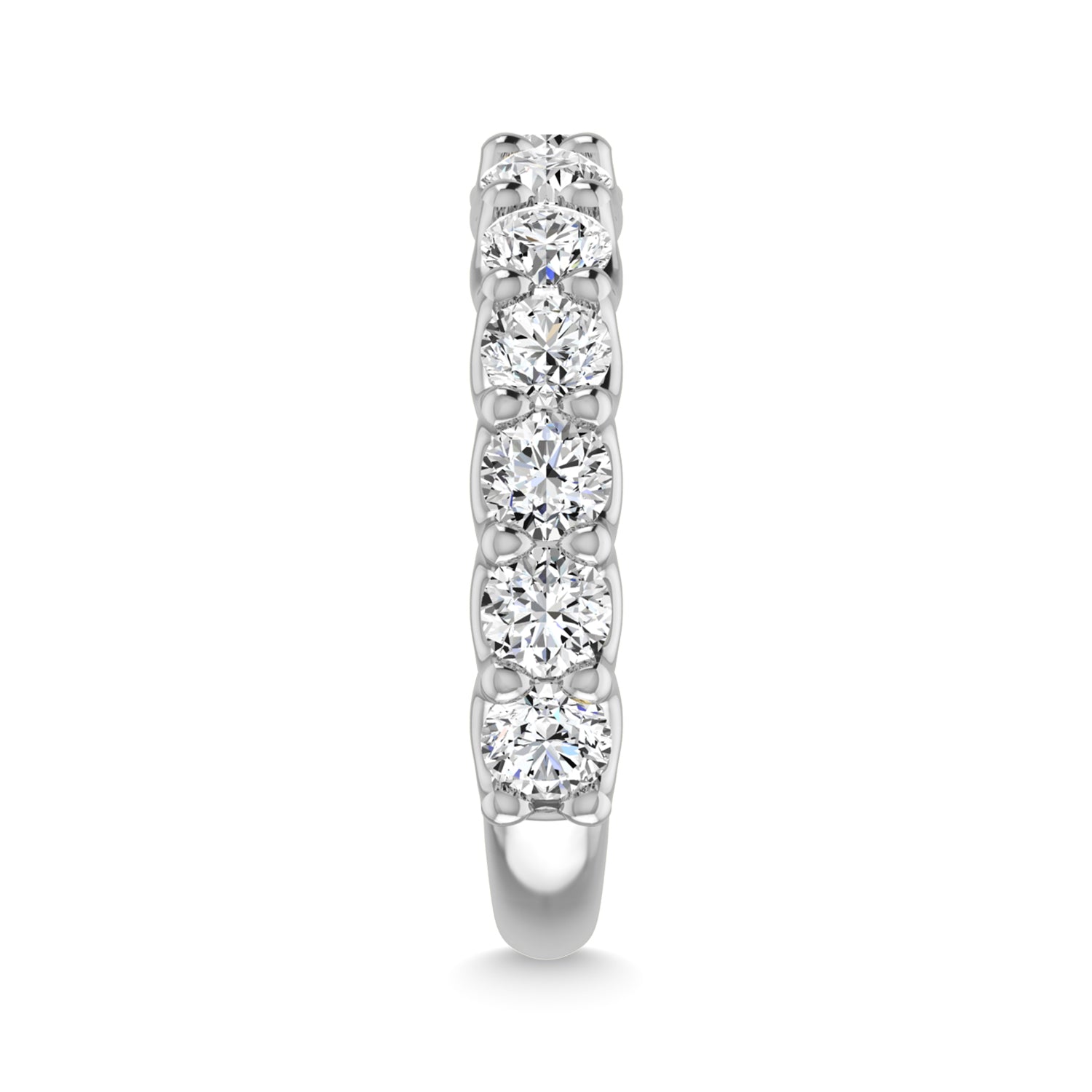 18K White Gold 3 1/4 CT Tw. Round Shape Diamond Three Forth Eternity Band  Picasso Gold & Diamond Jewelry