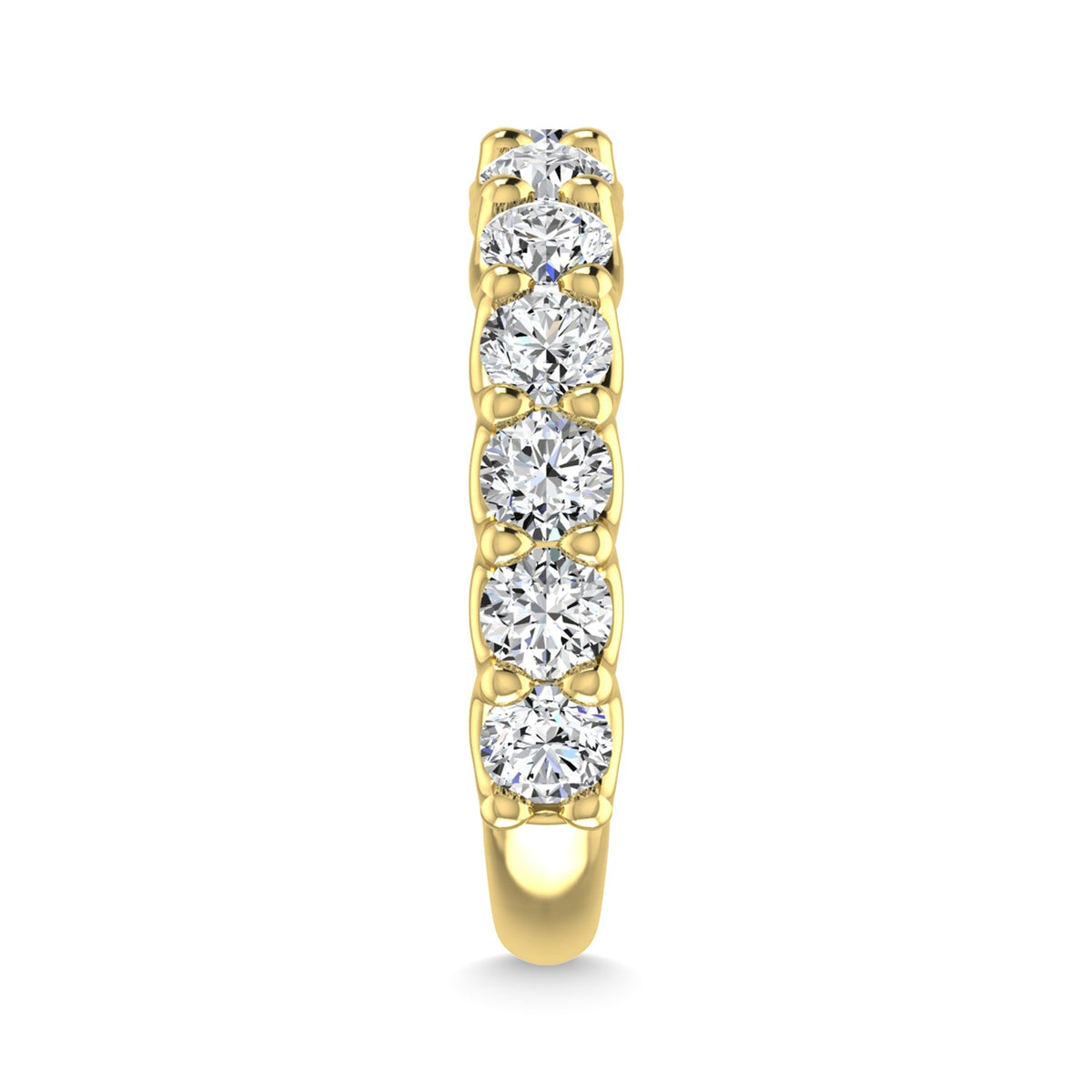 18K Yellow Gold 3 1/4 CT Tw. Round Shape Diamond Three Forth Eternity Band  Picasso Gold & Diamond Jewelry