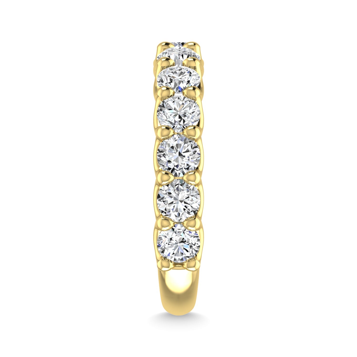 18K Yellow Gold 3 1/4 CT Tw. Round Shape Diamond Three Forth Eternity Band  Picasso Gold & Diamond Jewelry