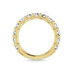 18K Yellow Gold 3 5/8 CT Tw. Round Shape Diamond Three Forth Eternity Band  Picasso Gold & Diamond Jewelry
