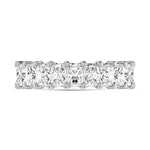18K White Gold 4 1/4 CT Tw.  Radiant Shape Diamond Three Forth Eternity Band  Picasso Gold & Diamond Jewelry