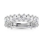 18K White Gold 4 1/4 CT Tw.  Radiant Shape Diamond Three Forth Eternity Band  Picasso Gold & Diamond Jewelry