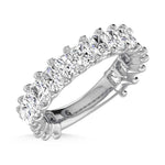 14K White Gold 4 1/4 CT Tw.  Radiant Shape Diamond Three Forth Eternity Band  Picasso Gold & Diamond Jewelry