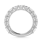 14K White Gold 4 1/4 CT Tw.  Radiant Shape Diamond Three Forth Eternity Band  Picasso Gold & Diamond Jewelry