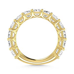 18K Yellow Gold 4 1/4 CT Tw.  Radiant Shape Diamond Three Forth Eternity Band  Picasso Gold & Diamond Jewelry