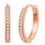 14K Rose Gold 1/6 Ct.Tw. Diamond Stackable Hoop Earrings  Picasso Gold & Diamond Jewelry