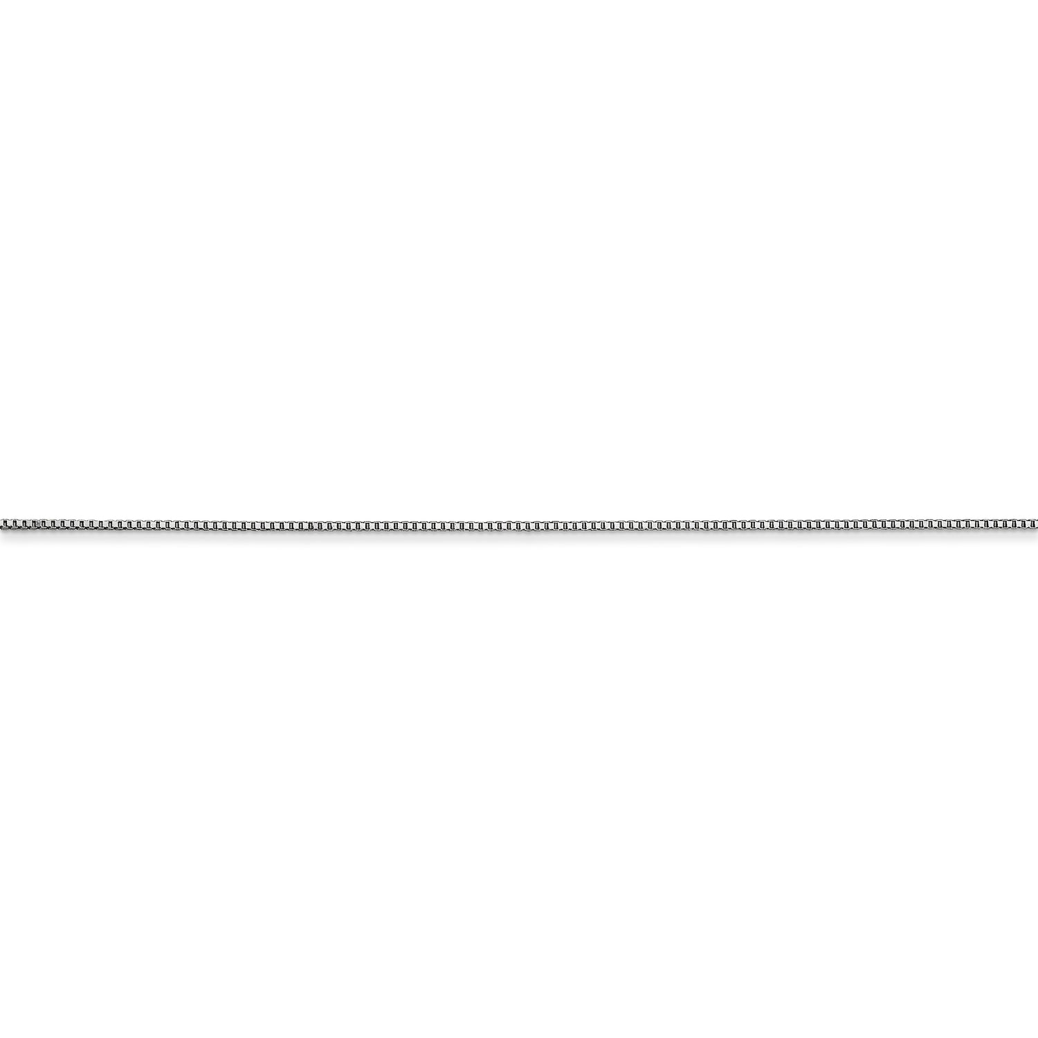 14k WG .5mm Box with Spring Ring Clasp Chain