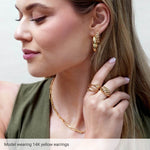 14K Gold 30mm Tube Hoop Earrings - Picasso Gold & Diamond Jewelry