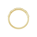 Baguette Lab-Grown Diamond Bezel-Set Half Eternity Band in 14K Gold - 14K Yellow Gold