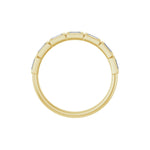 Baguette Lab-Grown Diamond Bezel-Set Half Eternity Band in 14K Gold - 14K Yellow Gold