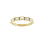 Baguette Lab-Grown Diamond Bezel-Set Half Eternity Band in 14K Gold - 14K Yellow Gold