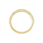 Baguette Lab-Grown Diamond Bezel-Set Half Eternity Band in 14K Gold - 14K Yellow Gold