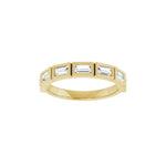 Baguette Lab-Grown Diamond Bezel-Set Half Eternity Band in 14K Gold - 14K Yellow Gold