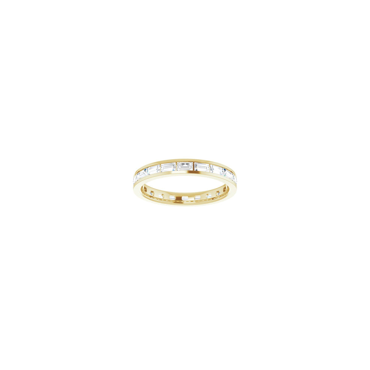 Baguette Lab-Grown Diamond Channel-Set Eternity Band in 14K Gold - 14K Yellow Gold