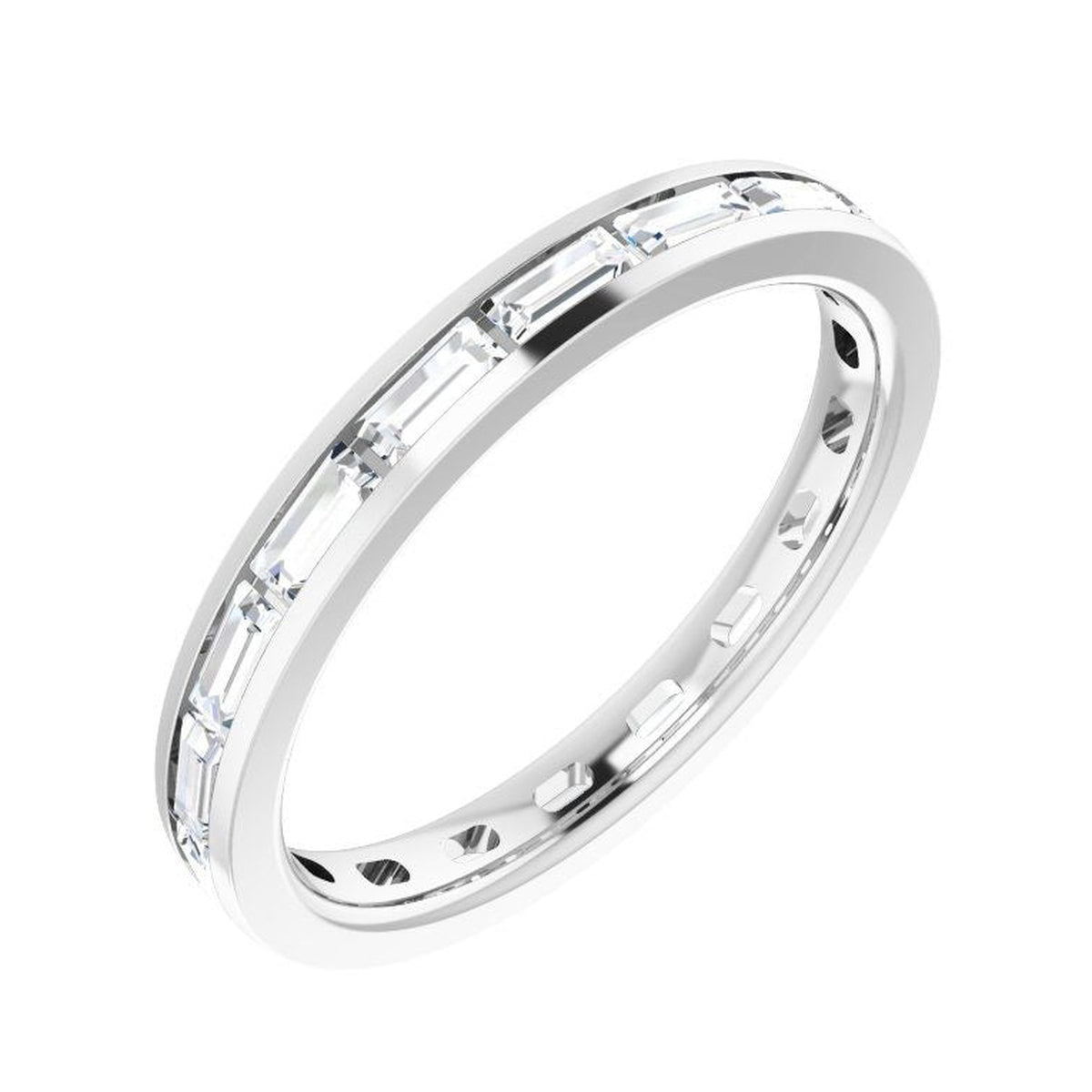 Baguette Lab-Grown Diamond Channel-Set Eternity Band in 14K Gold