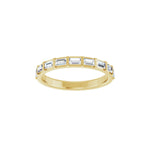 Baguette Lab-Grown Diamond Channel-Set Half Eternity Band in 14K Gold - 14K Yellow Gold