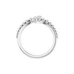 Beaded Bypass Ring in 14K Gold - 14K White Gold